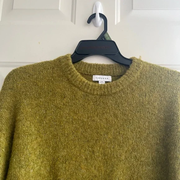 Topshop Mustard Crew Neck Sweater - Picture 5 of 13